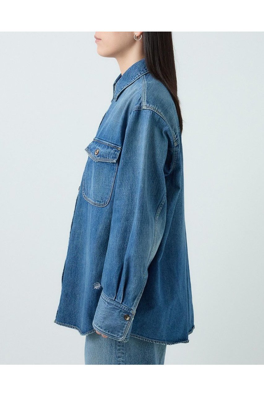 【カオス/Chaos】の【WHY NOT NOW】リバーランチデニムシャツ 人気、トレンドファッション・服の通販 founy(ファニー) 　ファッション　Fashion　レディースファッション　Ladies' Fashion Online　トップス・カットソー　Tops/Tshirt　シャツ/ブラウス　Shirts/Blouses　ストレート　Straight　スリーブ　Sleeve　デニム　Denim　ロング　Long　ワーク　Work　NEW・新作・新着・新入荷　New Arrivals　羽織　Haori　other-7|ID: prp329100004595153 ipo3291000000032649075