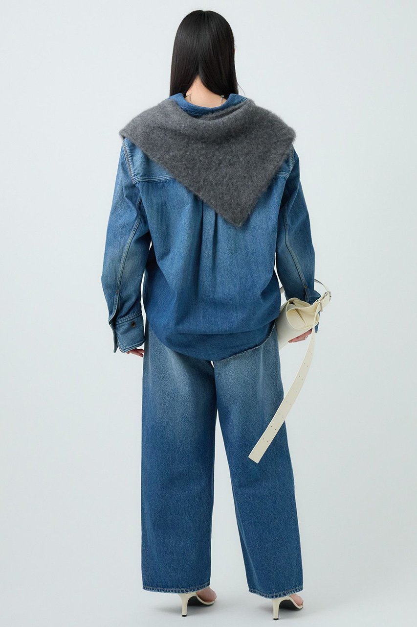 【カオス/Chaos】の【WHY NOT NOW】リバーランチデニムシャツ 人気、トレンドファッション・服の通販 founy(ファニー) 　ファッション　Fashion　レディースファッション　Fashion for Women　トップス・カットソー　Cut & Sew Tops　シャツ・ブラウス・オフィスカジュアル　Elegant Blouses & Button-Ups　ストレート　Straight, Straight Cut　スリーブ　Sleeve, Long Sleeve / Short Sleeve　デニム　Denim, Jeans Material　ロング　Long, Long-Length　ワーク　Workwear, Utility Style　羽織　Haori, Light Jacket　other-4|ID: prp329100004595153 ipo3291000000035531345