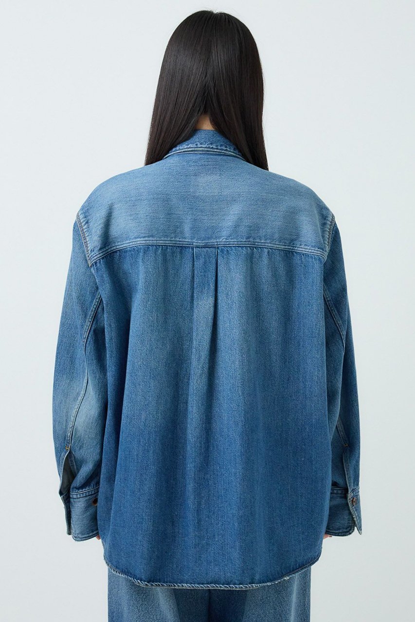 【カオス/Chaos】の【WHY NOT NOW】リバーランチデニムシャツ 人気、トレンドファッション・服の通販 founy(ファニー) 　ファッション　Fashion　レディースファッション　Fashion for Women　トップス・カットソー　Cut & Sew Tops　シャツ・ブラウス・オフィスカジュアル　Elegant Blouses & Button-Ups　ストレート　Straight, Straight Cut　スリーブ　Sleeve, Long Sleeve / Short Sleeve　デニム　Denim, Jeans Material　ロング　Long, Long-Length　ワーク　Workwear, Utility Style　羽織　Haori, Light Jacket　other-8|ID: prp329100004595153 ipo3291000000035531352