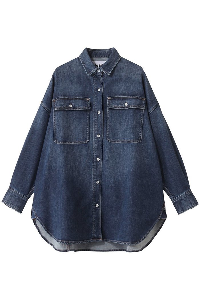 【ヘルシーデニム/Healthy Denim】のAlmond スーパービッグデニムシャツ インテリア・キッズ・メンズ・レディースファッション・服の通販 founy(ファニー) https://founy.com/ ファッション Fashion レディースファッション Ladies' Fashion Online トップス・カットソー Tops/Tshirt シャツ/ブラウス Shirts/Blouses 2025年 2025 2025-2026秋冬・A/W Aw/Autumn/Winter/Fw/Fall/2025-2026 スリーブ Sleeve チュニック Tunic デニム Denim ビッグ Big フロント Front ロング Long 定番 Standard A/W・秋冬 Aw・Autumn/Winter・Fw・Fall-Winter |ID: prp329100004596195 ipo3291000000032661741