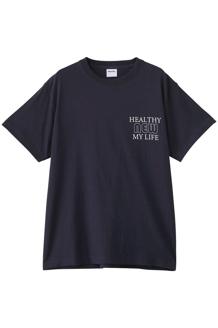 【ヘルシーデニム/Healthy Denim】のHealthy New My Life Tシャツ インテリア・キッズ・メンズ・レディースファッション・服の通販 founy(ファニー) 　ファッション　Fashion　レディースファッション　Ladies' Fashion Online　トップス・カットソー　Tops/Tshirt　シャツ/ブラウス　Shirts/Blouses　ロング / Tシャツ　T-Shirts　カットソー　Cut and Sewn　2025年　2025　2025-2026秋冬・A/W　Aw/Autumn/Winter/Fw/Fall/2025-2026　カーゴパンツ　Cargo Pants　ショート　Short　スリーブ　Sleeve　デニム　Denim　ワイド　Wide　A/W・秋冬　Aw・Autumn/Winter・Fw・Fall-Winter　Navy|ID: prp329100004596196 ipo3291000000032661750