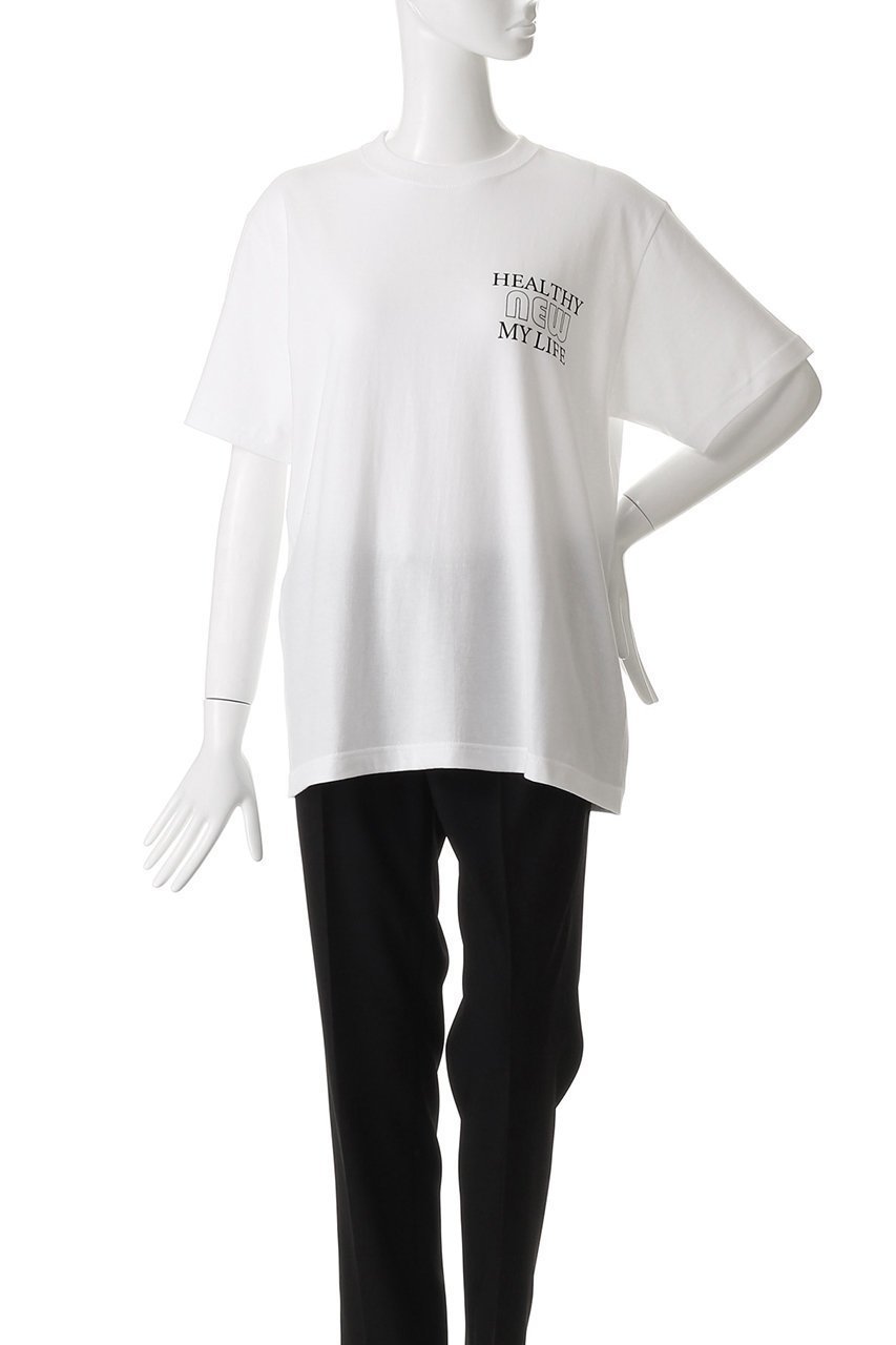 【ヘルシーデニム/Healthy Denim】のHealthy New My Life Tシャツ 人気、トレンドファッション・服の通販 founy(ファニー) 　ファッション　Fashion　レディースファッション　Fashion for Women　トップス・カットソー　Cut & Sew Tops　シャツ・ブラウス・オフィスカジュアル　Elegant Blouses & Button-Ups　ロングTシャツ・Tシャツ　Longline T-Shirts & Tees　カットソー・ベーシックTシャツ　Cut-and-Sewn Tops / Stretch Tees & Basics　カーゴパンツ　Cargo Pants, Utility Pants　ショート　Short, Short Length　スリーブ　Sleeve, Long Sleeve / Short Sleeve　デニム　Denim, Jeans Material　ワイド　Wide, Wide Fit　other-2|ID: prp329100004596196 ipo3291000000035790989