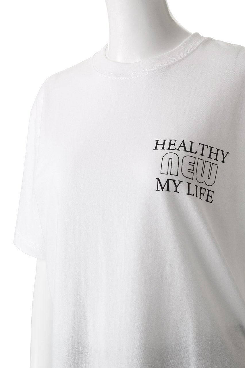 【ヘルシーデニム/Healthy Denim】のHealthy New My Life Tシャツ 人気、トレンドファッション・服の通販 founy(ファニー) 　ファッション　Fashion　レディースファッション　Fashion for Women　トップス・カットソー　Cut & Sew Tops　シャツ・ブラウス・オフィスカジュアル　Elegant Blouses & Button-Ups　ロングTシャツ・Tシャツ　Longline T-Shirts & Tees　カットソー・ベーシックTシャツ　Cut-and-Sewn Tops / Stretch Tees & Basics　カーゴパンツ　Cargo Pants, Utility Pants　ショート　Short, Short Length　スリーブ　Sleeve, Long Sleeve / Short Sleeve　デニム　Denim, Jeans Material　ワイド　Wide, Wide Fit　other-5|ID: prp329100004596196 ipo3291000000035790992