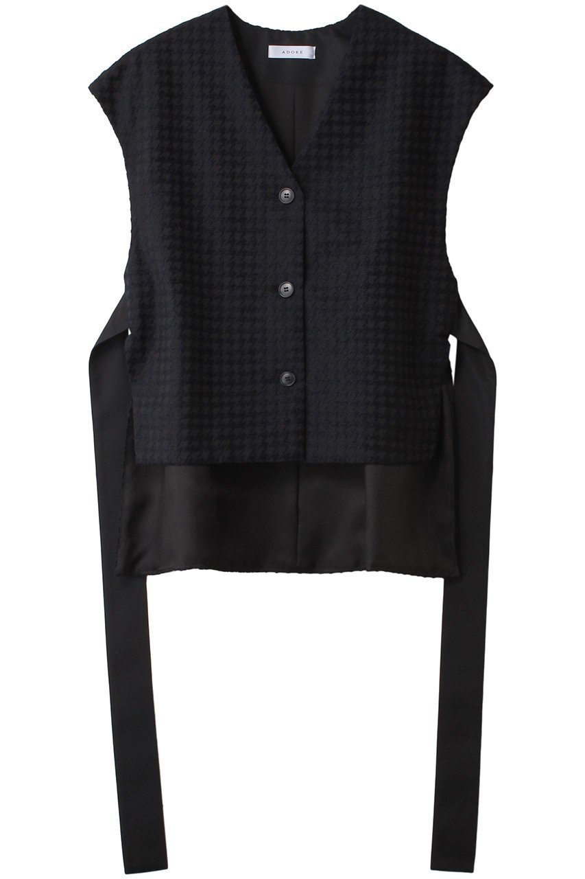 【アドーア/ADORE】のジオメトリックジャガードブラウス インテリア・キッズ・メンズ・レディースファッション・服の通販 founy(ファニー) 　ファッション　Fashion　レディースファッション　Ladies' Fashion Online　トップス・カットソー　Tops/Tshirt　キャミソール / ノースリーブ　No Sleeves　シャツ/ブラウス　Shirts/Blouses　ジャカード　Jacquard　ノースリーブ　No Sleeve　モダン　Modern　再入荷　Restock/Back In Stock/Re Arrival　ネイビー|ID: prp329100004596203 ipo3291000000032661953