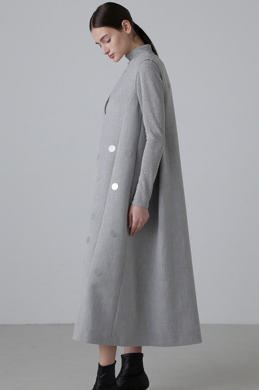 【アドーア/ADORE】のスポンジーダブルクロスワンピース 人気、トレンドファッション・服の通販 founy(ファニー) 　ファッション　Fashion　レディースファッション　Ladies' Fashion Online　ワンピース　Dress　チュニック　Tunic　ダブル　Double　チュニック　Tunic　ドット　Dot　ランダム　Random　ロング　Long　エレガント 上品　Elegant　再入荷　Restock/Back In Stock/Re Arrival　other-3|ID: prp329100004596205 ipo3291000000032661976