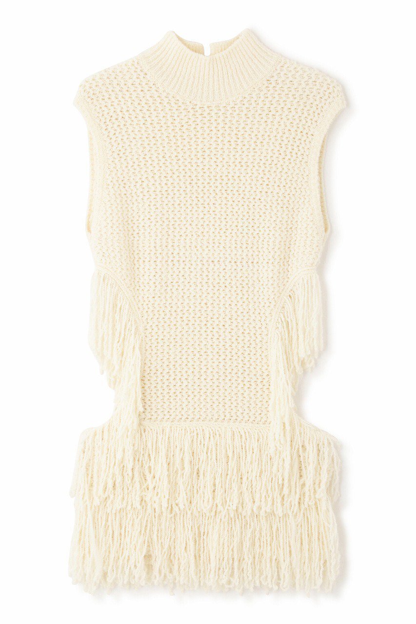 【アドーア/ADORE】のカーリーフリンジニット インテリア・キッズ・メンズ・レディースファッション・服の通販 founy(ファニー) 　ファッション　Fashion　レディースファッション　Ladies' Fashion Online　トップス・カットソー　Tops/Tshirt　ニット　Knit Tops　プルオーバー　Pullover　フリンジ　Fringe　再入荷　Restock/Back In Stock/Re Arrival　オフホワイト|ID: prp329100004598325 ipo3291000000032684454