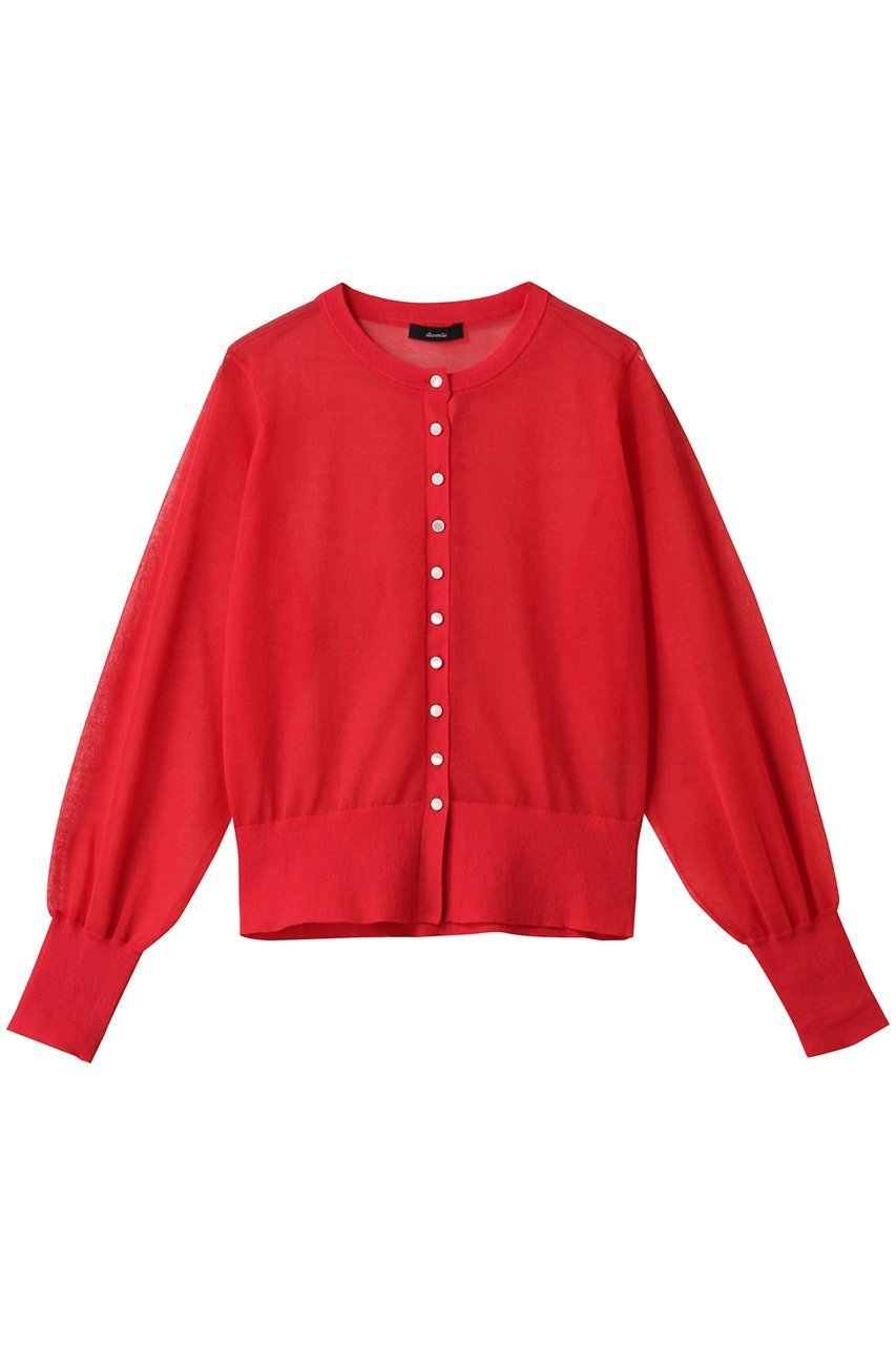 【アルアバイル/allureville】のシアーラミーカーディガン A インテリア・キッズ・メンズ・レディースファッション・服の通販 founy(ファニー) 　ファッション　Fashion　レディースファッション　Ladies' Fashion Online　トップス・カットソー　Tops/Tshirt　ニット　Knit Tops　カーディガン　Cardigans　2025年　2025　2025-2026秋冬・A/W　Aw/Autumn/Winter/Fw/Fall/2025-2026　おすすめ　Recommend　エアリー　Airy　カーディガン　Cardigan　コンパクト　Compact　スリーブ　Sleeve　パール　Pearl　A/W・秋冬　Aw・Autumn/Winter・Fw・Fall-Winter　羽織　Haori　レッド|ID: prp329100004598358 ipo3291000000032684814