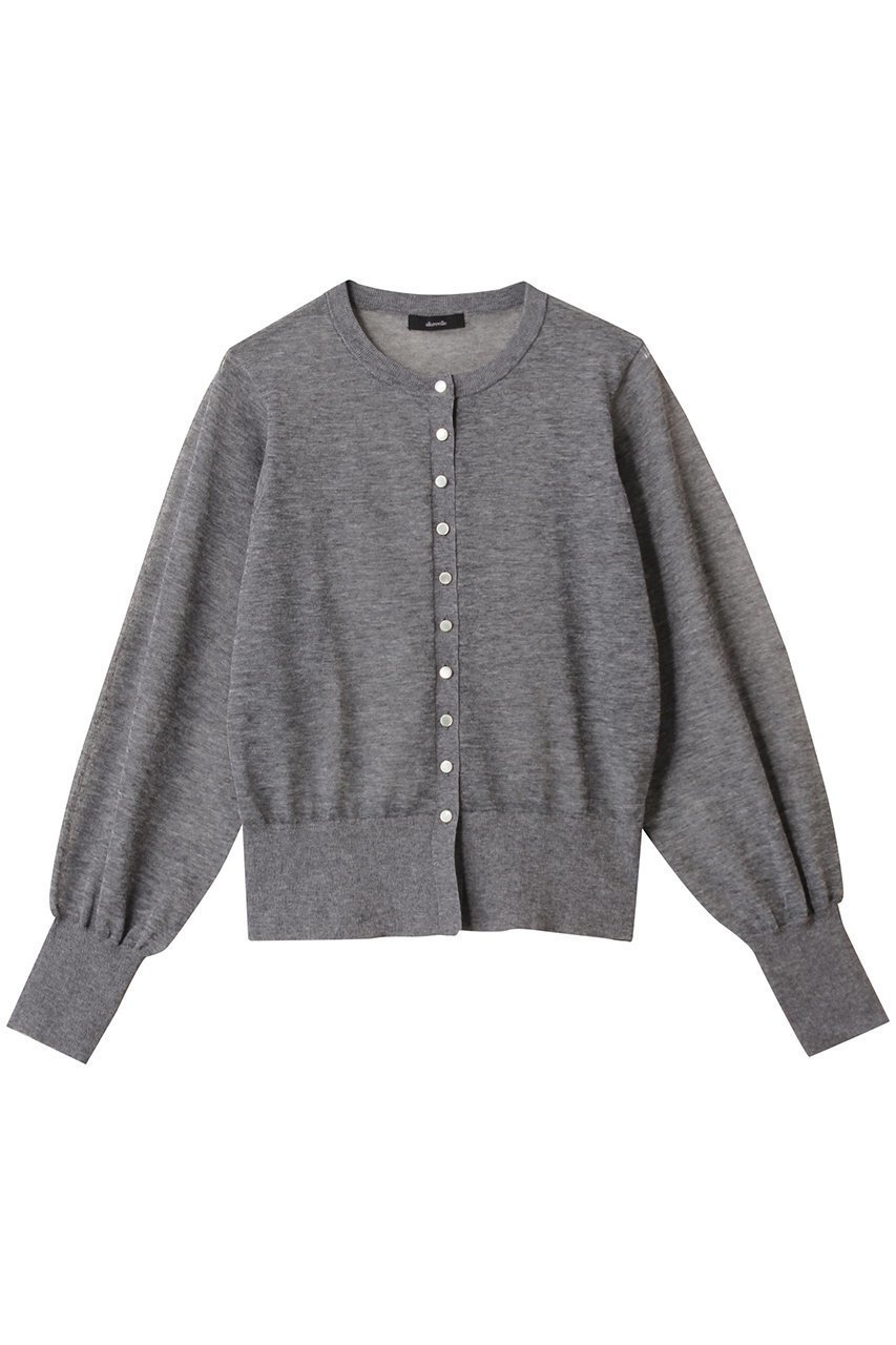 【アルアバイル/allureville】のシアーラミーカーディガン A インテリア・キッズ・メンズ・レディースファッション・服の通販 founy(ファニー) 　ファッション　Fashion　レディースファッション　Ladies' Fashion Online　トップス・カットソー　Tops/Tshirt　ニット　Knit Tops　カーディガン　Cardigans　2025年　2025　2025-2026秋冬・A/W　Aw/Autumn/Winter/Fw/Fall/2025-2026　おすすめ　Recommend　エアリー　Airy　カーディガン　Cardigan　コンパクト　Compact　スリーブ　Sleeve　パール　Pearl　A/W・秋冬　Aw・Autumn/Winter・Fw・Fall-Winter　羽織　Haori　グレー|ID: prp329100004598358 ipo3291000000032684815