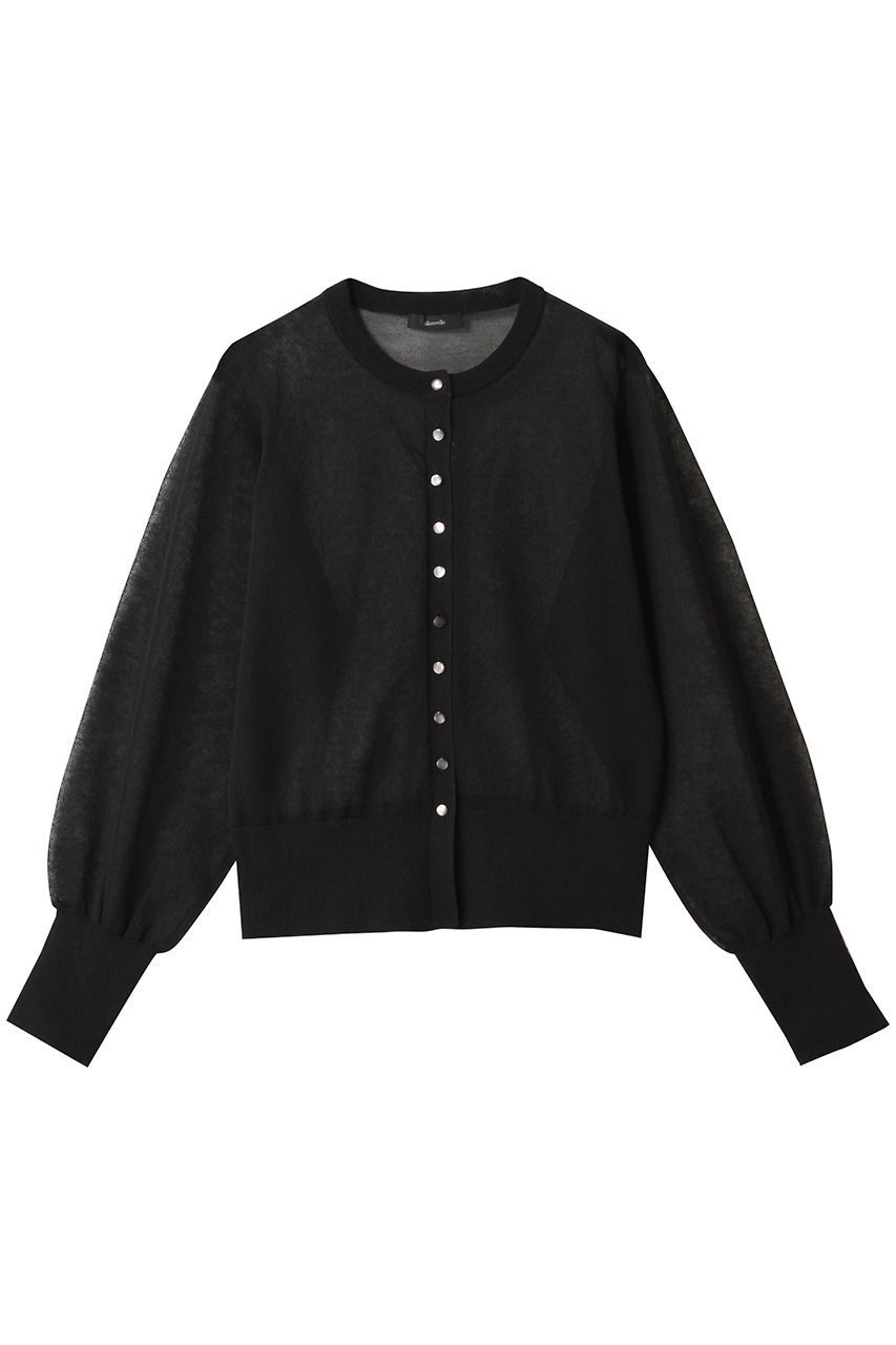 【アルアバイル/allureville】のシアーラミーカーディガン A インテリア・キッズ・メンズ・レディースファッション・服の通販 founy(ファニー) 　ファッション　Fashion　レディースファッション　Ladies' Fashion Online　トップス・カットソー　Tops/Tshirt　ニット　Knit Tops　カーディガン　Cardigans　2025年　2025　2025-2026秋冬・A/W　Aw/Autumn/Winter/Fw/Fall/2025-2026　おすすめ　Recommend　エアリー　Airy　カーディガン　Cardigan　コンパクト　Compact　スリーブ　Sleeve　パール　Pearl　A/W・秋冬　Aw・Autumn/Winter・Fw・Fall-Winter　羽織　Haori　ブラック|ID: prp329100004598358 ipo3291000000032684816