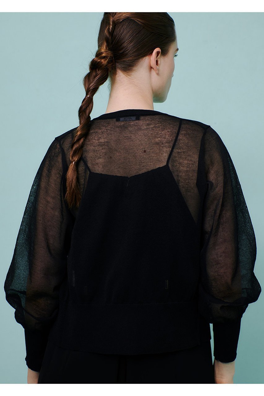 【アルアバイル/allureville】のシアーラミーカーディガン A 人気、トレンドファッション・服の通販 founy(ファニー) 　ファッション　Fashion　レディースファッション　Fashion for Women　トップス・カットソー　Cut & Sew Tops　ニット　Knit Tops & Sweaters　カーディガン・羽織り　Layered Style Cardigans　おすすめ　Recommended / Our Picks　エアリー　Airy Texture　カーディガン　Cardigan, Knitwear　コンパクト　Compact, Small Size　スリーブ　Sleeve, Long Sleeve / Short Sleeve　パール　Pearl, Pearl Accent　羽織　Haori, Light Jacket　other-7|ID: prp329100004598358 ipo3291000000033616575