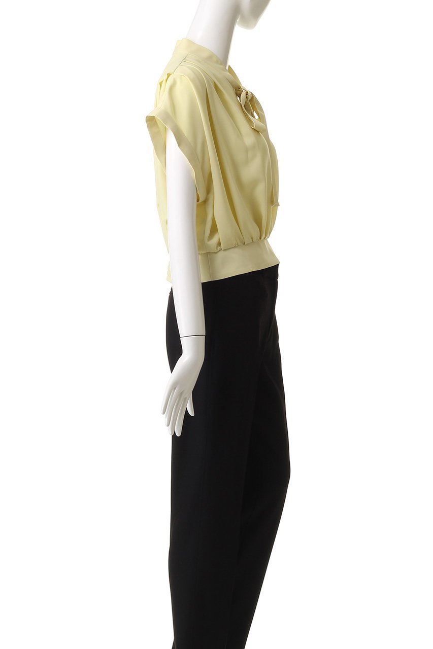 【アルアバイル/allureville】のボウタイタックフレンチスリーブブラウス 人気、トレンドファッション・服の通販 founy(ファニー) 　ファッション　Fashion　レディースファッション　Fashion for Women　トップス・カットソー　Cut & Sew Tops　シャツ・ブラウス・オフィスカジュアル　Elegant Blouses & Button-Ups　ショート　Short, Short Length　スリーブ　Sleeve, Long Sleeve / Short Sleeve　トレンド　Trend, Trending Now　フレア　Flare, Flared　フレンチ　French, French Style　ボトム　Bottoms, Lower Wear　リボン　Ribbon, Bow　other-3|ID: prp329100004598359 ipo3291000000035791147