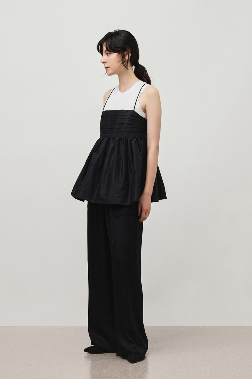 【デパリエ/DEPAREILLE】のタフタタックキャミソールブラウス 人気、トレンドファッション・服の通販 founy(ファニー) 　ファッション　Fashion　レディースファッション　Fashion for Women　トップス・カットソー　Cut & Sew Tops　キャミソール&ノースリーブ　Camisoles & Sleeveless Tops　シャツ・ブラウス・オフィスカジュアル　Elegant Blouses & Button-Ups　インナー　Innerwear　エレガント 上品　Elegant　カットソー　Cut and Sewn Top　キャミソール　Camisole, Spaghetti Strap Top　ギャザー　Gathered, Ruffled　タフタ　Taffeta, Structured Fabric　ノースリーブ　Sleeveless, No-Sleeve　フェミニン　Feminine, Girly　フレア　Flare, Flared　ラップ　Wrap, Wrap Design　再入荷　Restock / Back in Stock　other-6|ID: prp329100004598366 ipo3291000000032717558