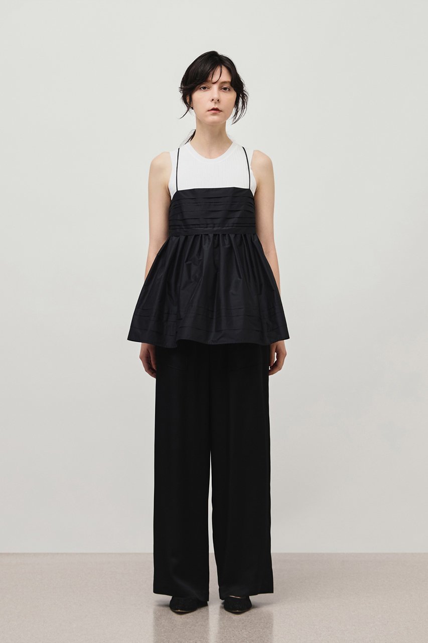 【デパリエ/DEPAREILLE】のタフタタックキャミソールブラウス 人気、トレンドファッション・服の通販 founy(ファニー) 　ファッション　Fashion　レディースファッション　Fashion for Women　トップス・カットソー　Cut & Sew Tops　キャミソール&ノースリーブ　Camisoles & Sleeveless Tops　シャツ・ブラウス・オフィスカジュアル　Elegant Blouses & Button-Ups　インナー　Innerwear　エレガント 上品　Elegant　カットソー　Cut and Sewn Top　キャミソール　Camisole, Spaghetti Strap Top　ギャザー　Gathered, Ruffled　タフタ　Taffeta, Structured Fabric　ノースリーブ　Sleeveless, No-Sleeve　フェミニン　Feminine, Girly　フレア　Flare, Flared　ラップ　Wrap, Wrap Design　再入荷　Restock / Back in Stock　other-8|ID: prp329100004598366 ipo3291000000032717560