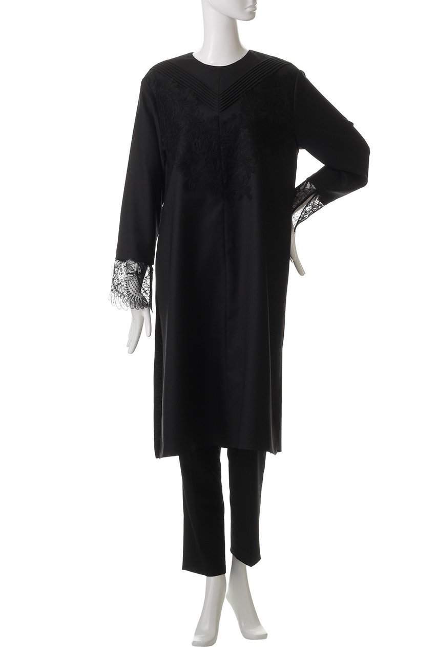 【アドーア/ADORE】のラスターストレッチロングブラウス 人気、トレンドファッション・服の通販 founy(ファニー) 　ファッション　Fashion　レディースファッション　Ladies' Fashion Online　トップス・カットソー　Tops/Tshirt　シャツ/ブラウス　Shirts/Blouses　エレガント 上品　Elegant　スリット　Slit　スリーブ　Sleeve　ツイル　Twill　レース　Race　ロング　Long　再入荷　Restock/Back In Stock/Re Arrival　other-2|ID: prp329100004598369 ipo3291000000032684920