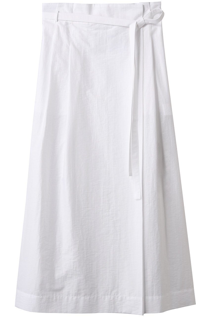 【デパリエ/DEPAREILLE】のコットンナイロンラップスカート インテリア・キッズ・メンズ・レディースファッション・服の通販 founy(ファニー) 　ファッション　Fashion　レディースファッション　Fashion for Women　スカート　Skirts　ロングスカート　Long Skirts / Maxi & Midi Skirts　フェミニン　Feminine, Girly　ラップ　Wrap, Wrap Design　リボン　Ribbon, Bow　ロング　Long, Long-Length　ホワイト|ID: prp329100004598371 ipo3291000000035791172