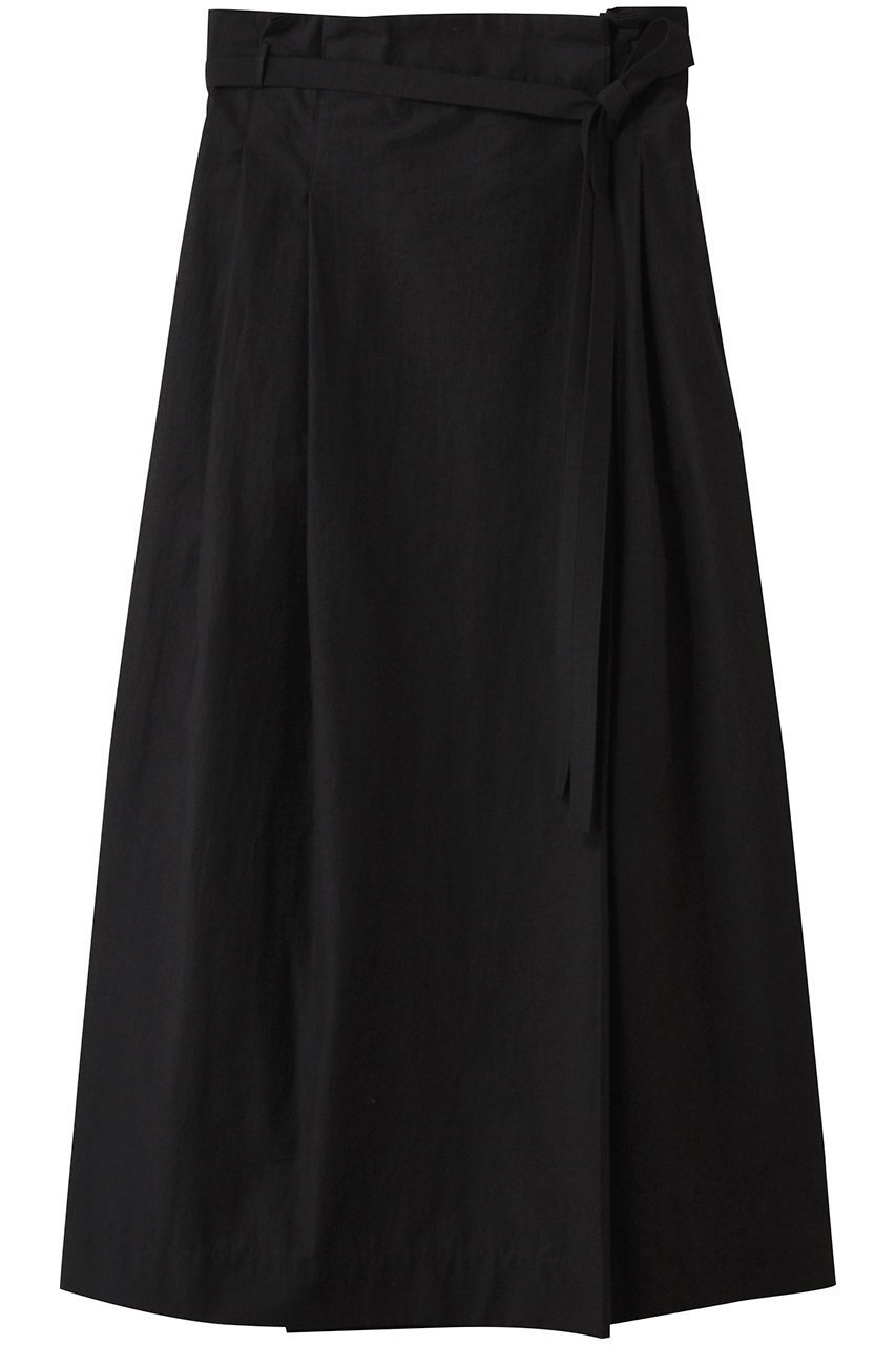 【デパリエ/DEPAREILLE】のコットンナイロンラップスカート インテリア・キッズ・メンズ・レディースファッション・服の通販 founy(ファニー) 　ファッション　Fashion　レディースファッション　Fashion for Women　スカート　Skirts　ロングスカート　Long Skirts / Maxi & Midi Skirts　フェミニン　Feminine, Girly　ラップ　Wrap, Wrap Design　リボン　Ribbon, Bow　ロング　Long, Long-Length　ブラック|ID: prp329100004598371 ipo3291000000035791173