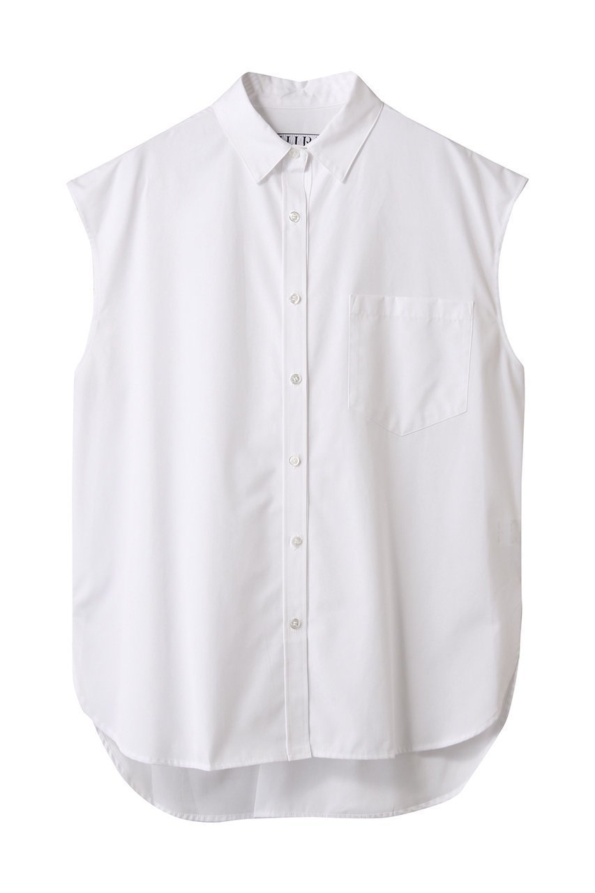 【サードマガジン/THIRD MAGAZINE】のノースリーブボクシーシャツ インテリア・キッズ・メンズ・レディースファッション・服の通販 founy(ファニー) 　ファッション　Fashion　レディースファッション　Fashion for Women　トップス・カットソー　Cut & Sew Tops　キャミソール&ノースリーブ　Camisoles & Sleeveless Tops　シャツ・ブラウス・オフィスカジュアル　Elegant Blouses & Button-Ups　シンプル　Simple, Minimal　ノースリーブ　Sleeveless, No-Sleeve　ホワイト|ID: prp329100004598372 ipo3291000000035791181