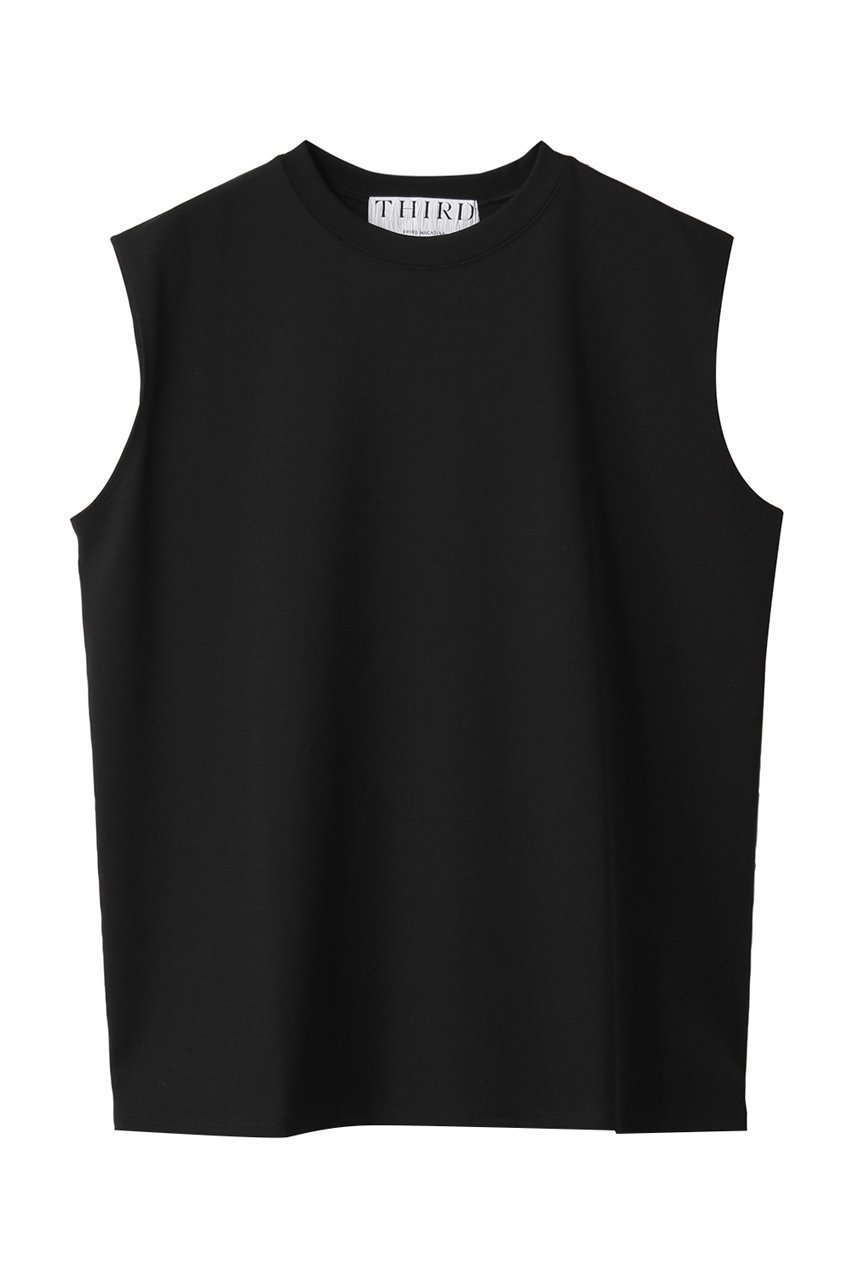【サードマガジン/THIRD MAGAZINE】のスリーブレスTシャツ インテリア・キッズ・メンズ・レディースファッション・服の通販 founy(ファニー) 　ファッション　Fashion　レディースファッション　Fashion for Women　トップス・カットソー　Cut & Sew Tops　キャミソール&ノースリーブ　Camisoles & Sleeveless Tops　シャツ・ブラウス・オフィスカジュアル　Elegant Blouses & Button-Ups　ロングTシャツ・Tシャツ　Longline T-Shirts & Tees　カットソー・ベーシックTシャツ　Cut-and-Sewn Tops / Stretch Tees & Basics　キャミソール　Camisole, Spaghetti Strap Top　シンプル　Simple, Minimal　スリーブ　Sleeve, Long Sleeve / Short Sleeve　タンク　Tank Top, Sleeveless Top　定番　Standard, Basic Item　ブラック|ID: prp329100004598373 ipo3291000000035698435