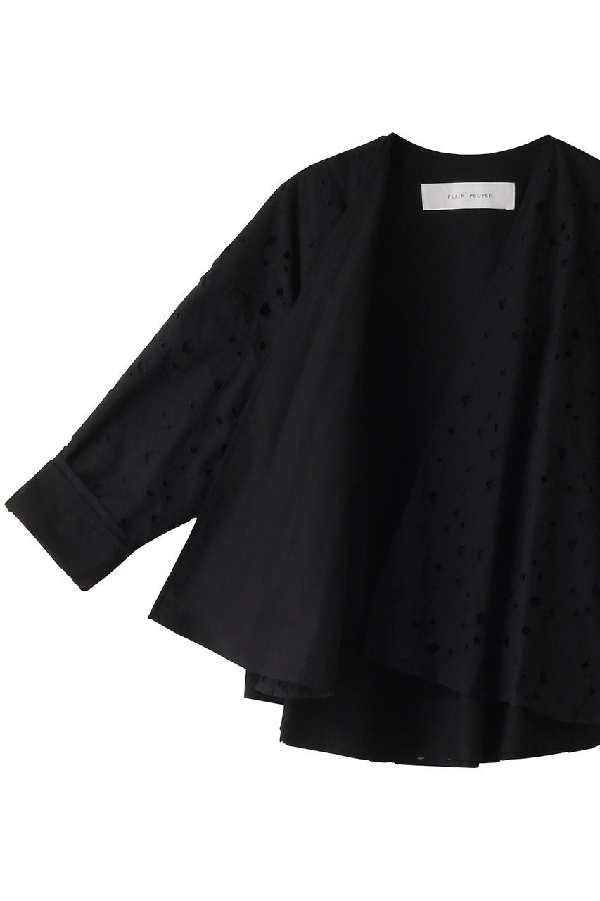 【プレインピープル/PLAIN PEOPLE】のレースショートジャケット 人気、トレンドファッション・服の通販 founy(ファニー) 　ファッション　Fashion　レディースファッション　Ladies' Fashion Online　アウター　Coat Outerwear　ジャケット　Jackets　ショート　Short　ジャケット　Jacket　ストレート　Straight　モダン　Modern　リボン　Ribbon　レース　Race　other-6|ID: prp329100004599304 ipo3291000000032694001