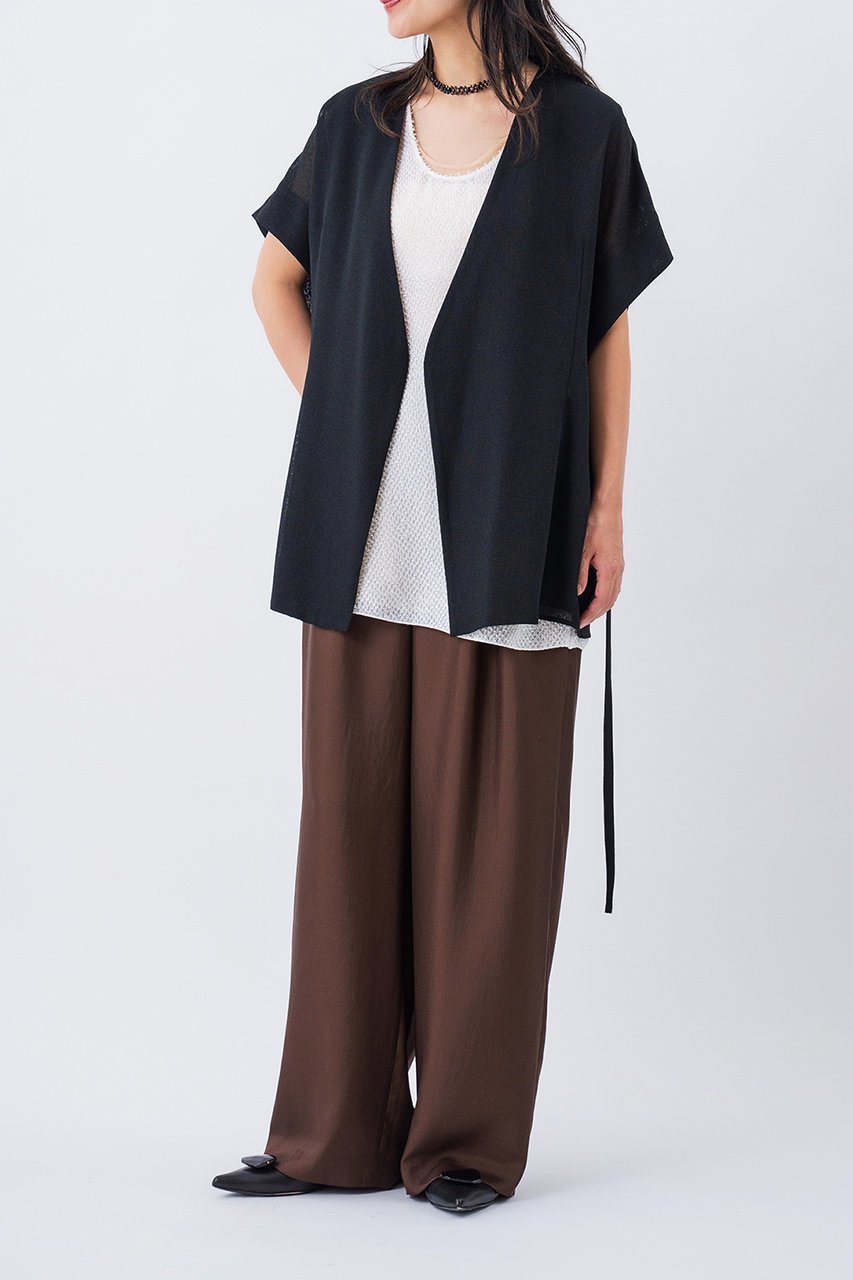 【スタニングルアー/STUNNING LURE】のメッシュハオリブラウス 人気、トレンドファッション・服の通販 founy(ファニー) 　ファッション　Fashion　レディースファッション　Fashion for Women　トップス・カットソー　Cut & Sew Tops　シャツ・ブラウス・オフィスカジュアル　Elegant Blouses & Button-Ups　シアー　Sheer, See-Through　ショート　Short, Short Length　シンプル　Simple, Minimal　スタイリッシュ　Stylish, Fashionable　スリーブ　Sleeve, Long Sleeve / Short Sleeve　メッシュ　Mesh, Net Fabric　新作・新入荷　New Arrivals / New In　other-6|ID: prp329100004599306 ipo3291000000032694029