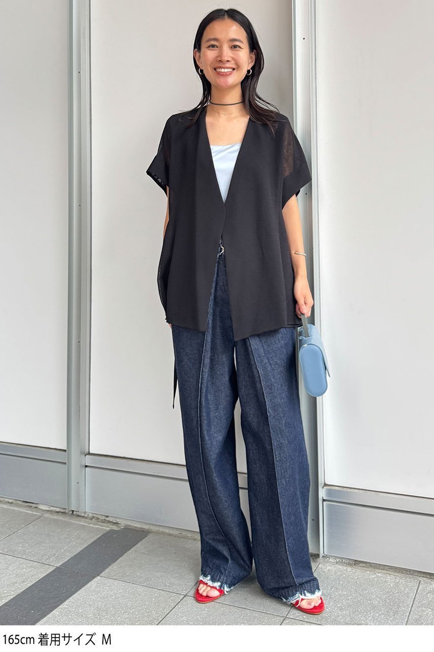 【スタニングルアー/STUNNING LURE】のメッシュハオリブラウス 人気、トレンドファッション・服の通販 founy(ファニー) 　ファッション　Fashion　レディースファッション　Fashion for Women　トップス・カットソー　Cut & Sew Tops　シャツ・ブラウス・オフィスカジュアル　Elegant Blouses & Button-Ups　シアー　Sheer, See-Through　ショート　Short, Short Length　シンプル　Simple, Minimal　スタイリッシュ　Stylish, Fashionable　スリーブ　Sleeve, Long Sleeve / Short Sleeve　メッシュ　Mesh, Net Fabric　other-7|ID: prp329100004599306 ipo3291000000032732446