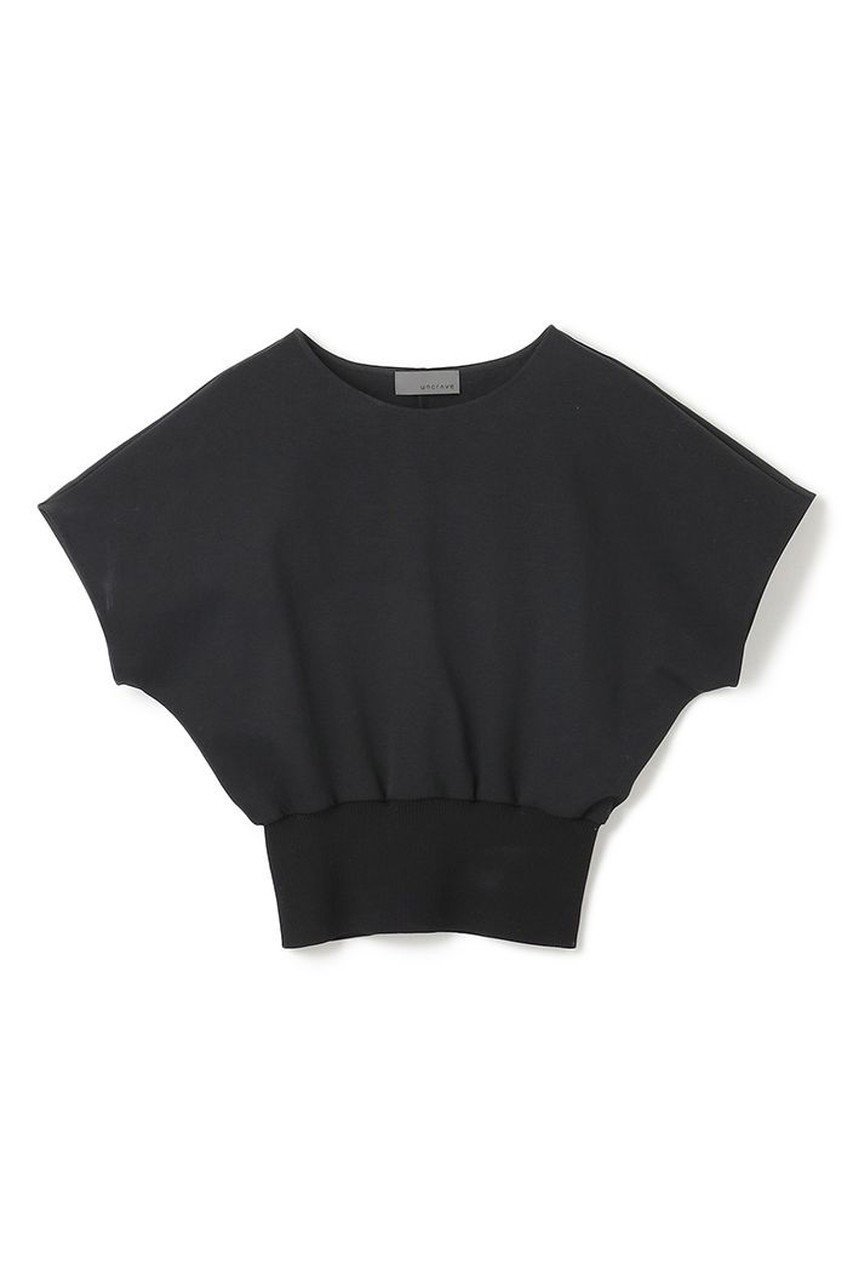 【アンクレイヴ/uncrave】のダブルフェイスジャージ ドルマンスリーブリブトップス インテリア・キッズ・メンズ・レディースファッション・服の通販 founy(ファニー) 　ファッション　Fashion　レディースファッション　Ladies' Fashion Online　トップス・カットソー　Cut & Sew Tops　ニット　Knit Tops & Sweaters　プルオーバー　Pullovers　シルケット　Mercerization　フラット　Flat　定番　Standard　NEW・新作・新着・新入荷　New Arrivals　ブラック|ID: prp329100004599340 ipo3291000000032694430