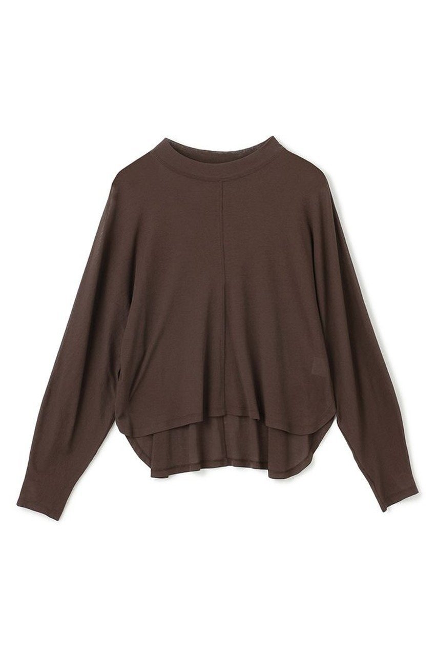【アンクレイヴ/uncrave】のシアーハイツイストリブ ドルマントップス インテリア・キッズ・メンズ・レディースファッション・服の通販 founy(ファニー) 　ファッション　Fashion　レディースファッション　Ladies' Fashion Online　トップス・カットソー　Cut & Sew Tops　ニット　Knit Tops & Sweaters　プルオーバー　Pullovers　イレギュラー　Irregular　グラデーション　Gradation　シアー　Sheer　NEW・新作・新着・新入荷　New Arrivals　ブラウン|ID: prp329100004599341 ipo3291000000032694433