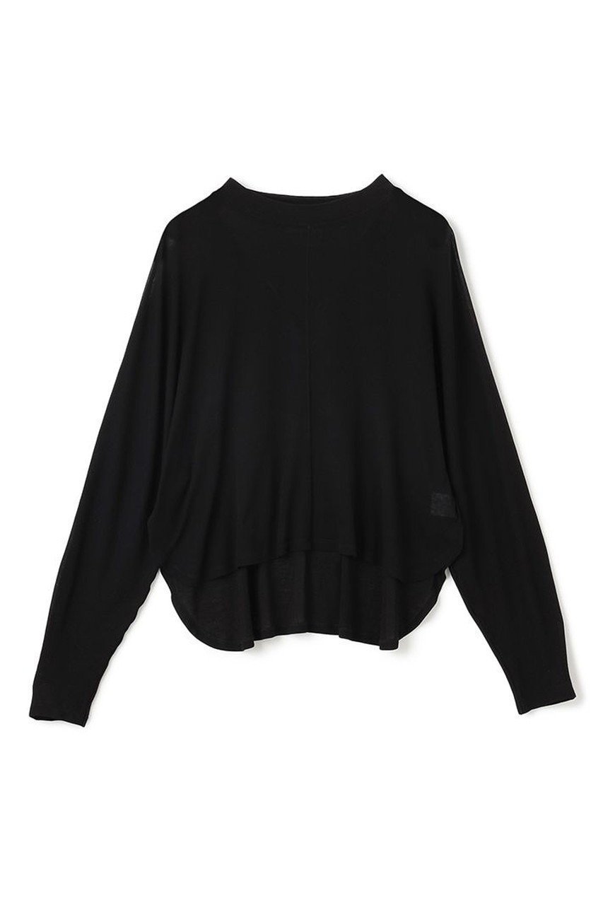 【アンクレイヴ/uncrave】のシアーハイツイストリブ ドルマントップス インテリア・キッズ・メンズ・レディースファッション・服の通販 founy(ファニー) 　ファッション　Fashion　レディースファッション　Ladies' Fashion Online　トップス・カットソー　Cut & Sew Tops　ニット　Knit Tops & Sweaters　プルオーバー　Pullovers　イレギュラー　Irregular　グラデーション　Gradation　シアー　Sheer　NEW・新作・新着・新入荷　New Arrivals　ブラック|ID: prp329100004599341 ipo3291000000032694437