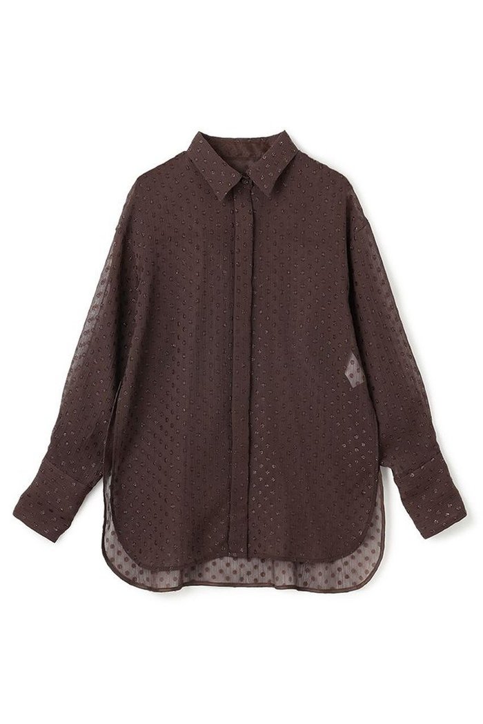 【アンクレイヴ/uncrave】のシアードットジャガード ブラウス インテリア・キッズ・メンズ・レディースファッション・服の通販 founy(ファニー) https://founy.com/ ファッション Fashion レディースファッション Ladies' Fashion Online トップス・カットソー Tops/Tshirt シャツ/ブラウス Shirts/Blouses カフス Cuffs シアー Sheer シンプル Simple スリーブ Sleeve ドット Dot ロング Long NEW・新作・新着・新入荷 New Arrivals 羽織 Haori |ID: prp329100004599351 ipo3291000000032694489