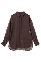 【アンクレイヴ/uncrave】のシアードットジャガード ブラウス ブラウン|ID: prp329100004599351 ipo3291000000032694490
