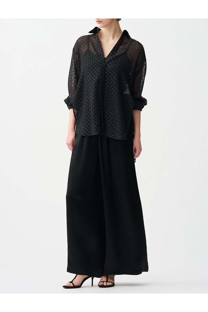 【アンクレイヴ/uncrave】のシアードットジャガード ブラウス 人気、トレンドファッション・服の通販 founy(ファニー) 　ファッション　Fashion　レディースファッション　Ladies' Fashion Online　トップス・カットソー　Cut & Sew Tops　シャツ/ブラウス　Elegant Blouses & Button-Ups　カフス　Cuffs　シアー　Sheer　シンプル　Simple　スリーブ　Sleeve　ドット　Dot　ロング　Long　NEW・新作・新着・新入荷　New Arrivals　羽織　Haori　other-3|ID: prp329100004599351 ipo3291000000032694493