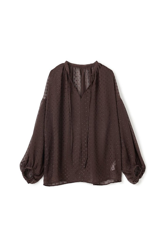 【アンクレイヴ/uncrave】のシアードットジャガード ブラウス インテリア・キッズ・メンズ・レディースファッション・服の通販 founy(ファニー) https://founy.com/ ファッション Fashion レディースファッション Ladies' Fashion Online トップス・カットソー Tops/Tshirt シャツ/ブラウス Shirts/Blouses エアリー Airy シアー Sheer スリーブ Sleeve ドット Dot リボン Ribbon ロング Long NEW・新作・新着・新入荷 New Arrivals |ID: prp329100004599352 ipo3291000000032694496