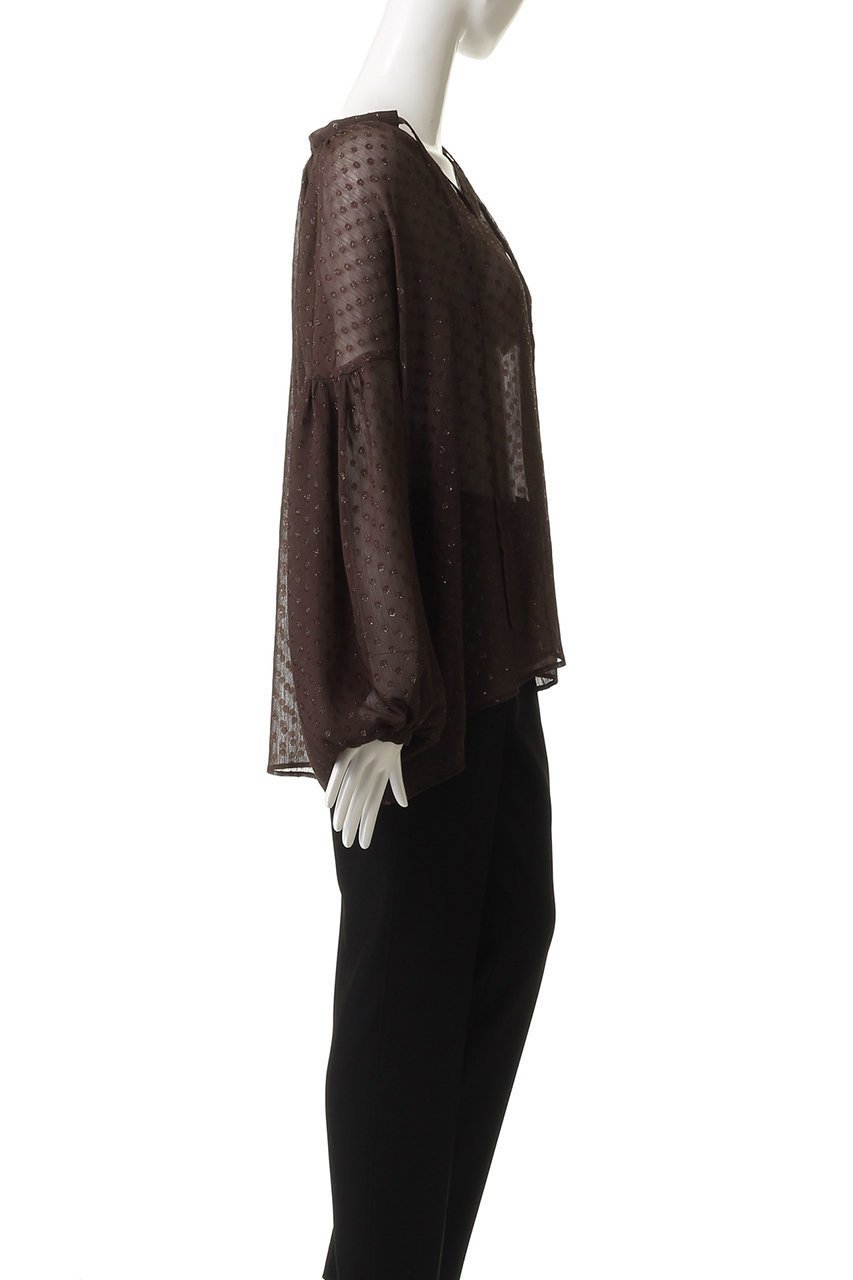 【アンクレイヴ/uncrave】のシアードットジャガード ブラウス 人気、トレンドファッション・服の通販 founy(ファニー) ファッション Fashion レディースファッション Fashion for Women トップス・カットソー Cut & Sew Tops シャツ・ブラウス・オフィスカジュアル Elegant Blouses & Button-Ups エアリー Airy Texture シアー Sheer, See-Through スリーブ Sleeve, Long Sleeve / Short Sleeve ドット Polka Dot, Dot Pattern リボン Ribbon, Bow ロング Long, Long-Length other-3|ID: prp329100004599352 ipo3291000000032732460
