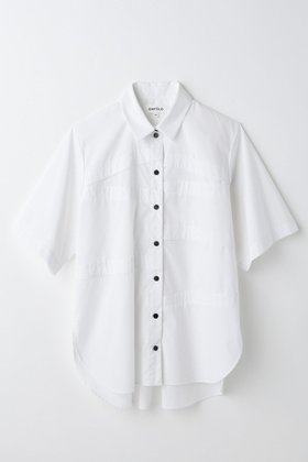 【エンフォルド/ENFOLD】のSTEP SHIRT/シャツ 人気、トレンドファッション・服の通販 founy(ファニー) ファッション Fashion レディースファッション Fashion for Women トップス・カットソー Cut & Sew Tops シャツ・ブラウス・オフィスカジュアル Elegant Blouses & Button-Ups ショート Short, Short Length スリーブ Sleeve, Long Sleeve / Short Sleeve ボトム Bottoms, Lower Wear 切替 Switching, Contrast Panel |ID:prp329100004599353