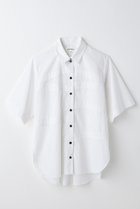 【エンフォルド/ENFOLD】のSTEP SHIRT/シャツ 人気、トレンドファッション・服の通販 founy(ファニー) ファッション Fashion レディースファッション Fashion for Women トップス・カットソー Cut & Sew Tops シャツ・ブラウス・オフィスカジュアル Elegant Blouses & Button-Ups ショート Short, Short Length スリーブ Sleeve, Long Sleeve / Short Sleeve ボトム Bottoms, Lower Wear 切替 Switching, Contrast Panel thumbnail ホワイト|ID: prp329100004599353 ipo3291000000035613762