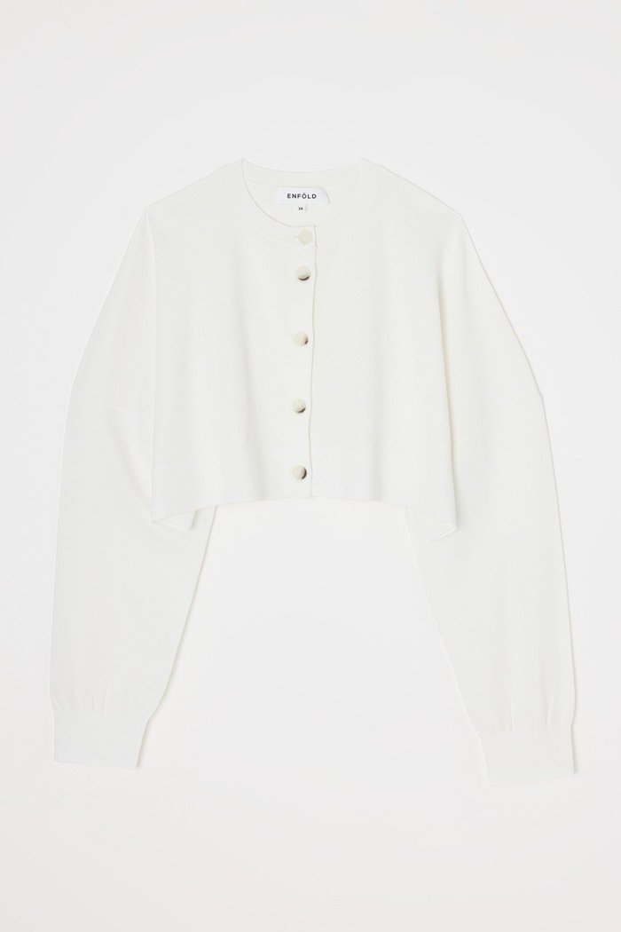 【エンフォルド/ENFOLD】のHALF-CIRCLE CARDIGAN/カーディガン インテリア・キッズ・メンズ・レディースファッション・服の通販 founy(ファニー) https://founy.com/ ファッション Fashion レディースファッション Ladies' Fashion Online トップス・カットソー Tops/Tshirt ニット Knit Tops カーディガン Cardigans カーディガン Cardigan ショート Short タンク Tank ルーズ Loose NEW・新作・新着・新入荷 New Arrivals |ID: prp329100004599356 ipo3291000000032694528