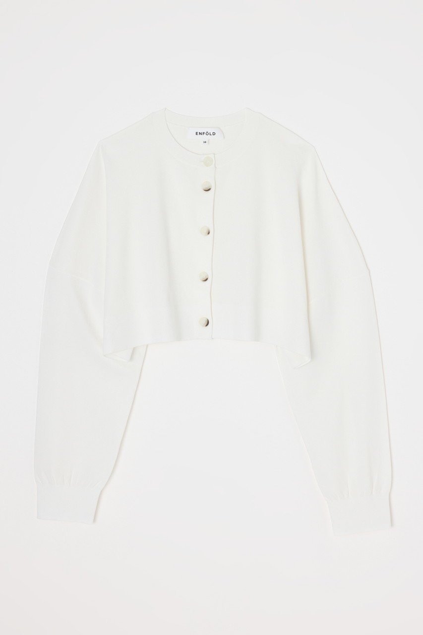 【エンフォルド/ENFOLD】のHALF-CIRCLE CARDIGAN/カーディガン 人気、トレンドファッション・服の通販 founy(ファニー) 　ファッション　Fashion　レディースファッション　Ladies' Fashion Online　トップス・カットソー　Tops/Tshirt　ニット　Knit Tops　カーディガン　Cardigans　カーディガン　Cardigan　ショート　Short　タンク　Tank　ルーズ　Loose　NEW・新作・新着・新入荷　New Arrivals　 other-1|ID: prp329100004599356 ipo3291000000032694528