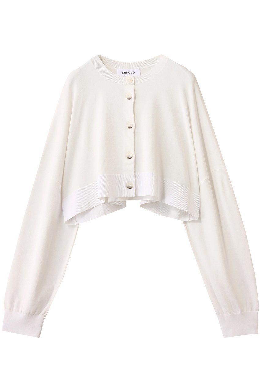 【エンフォルド/ENFOLD】のHALF-CIRCLE CARDIGAN/カーディガン 人気、トレンドファッション・服の通販 founy(ファニー) 　ファッション　Fashion　レディースファッション　Fashion for Women　トップス・カットソー　Cut & Sew Tops　ニット　Knit Tops & Sweaters　カーディガン・羽織り　Layered Style Cardigans　カーディガン　Cardigan, Knitwear　ショート　Short, Short Length　タンク　Tank Top, Sleeveless Top　ルーズ　Loose, Oversized　 other-1|ID: prp329100004599356 ipo3291000000036034809