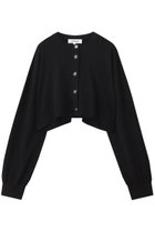 【エンフォルド/ENFOLD】のHALF-CIRCLE CARDIGAN/カーディガン 人気、トレンドファッション・服の通販 founy(ファニー) ファッション Fashion レディースファッション Fashion for Women トップス・カットソー Cut & Sew Tops ニット Knit Tops & Sweaters カーディガン・羽織り Layered Style Cardigans カーディガン Cardigan, Knitwear ショート Short, Short Length タンク Tank Top, Sleeveless Top ルーズ Loose, Oversized thumbnail ブラック|ID: prp329100004599356 ipo3291000000036034811