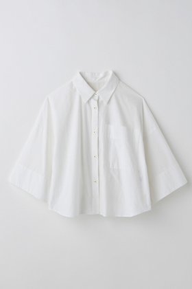 【ナゴンスタンス/nagonstans】のback-volume shirt/シャツ 人気、トレンドファッション・服の通販 founy(ファニー) ファッション Fashion レディースファッション Fashion for Women トップス・カットソー Cut & Sew Tops シャツ・ブラウス・オフィスカジュアル Elegant Blouses & Button-Ups ショート Short, Short Length スリーブ Sleeve, Long Sleeve / Short Sleeve バランス Balance, Style Balance 新作・新入荷 New Arrivals / New In |ID:prp329100004599376