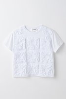 【エンフォルド/ENFOLD】のRUFFLE-MOTIF T-SHIRT/Tシャツ 人気、トレンドファッション・服の通販 founy(ファニー) ファッション Fashion レディースファッション Fashion for Women トップス・カットソー Cut & Sew Tops シャツ・ブラウス・オフィスカジュアル Elegant Blouses & Button-Ups ロングTシャツ・Tシャツ Longline T-Shirts & Tees カットソー・ベーシックTシャツ Cut-and-Sewn Tops / Stretch Tees & Basics ショート Short, Short Length スリーブ Sleeve, Long Sleeve / Short Sleeve フリル Frill, Ruffle モチーフ Motif, Design Theme ラッセル Raschel, Raschel Lace 今季 This Season, Current Season 夏 Summer 新作・新入荷 New Arrivals / New In |ID:prp329100004599378