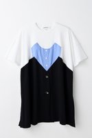【エンフォルド/ENFOLD】のLAYERED-LIKE T-SHIRT/Tシャツ 人気、トレンドファッション・服の通販 founy(ファニー) ファッション Fashion レディースファッション Ladies' Fashion Online トップス・カットソー Tops/Tshirt シャツ/ブラウス Shirts/Blouses ロング / Tシャツ T-Shirts カットソー Cut and Sewn ショート Short スリーブ Sleeve スーツ Suit ドッキング Docking ビスチェ Bustier ベスト Vest NEW・新作・新着・新入荷 New Arrivals |ID:prp329100004599379