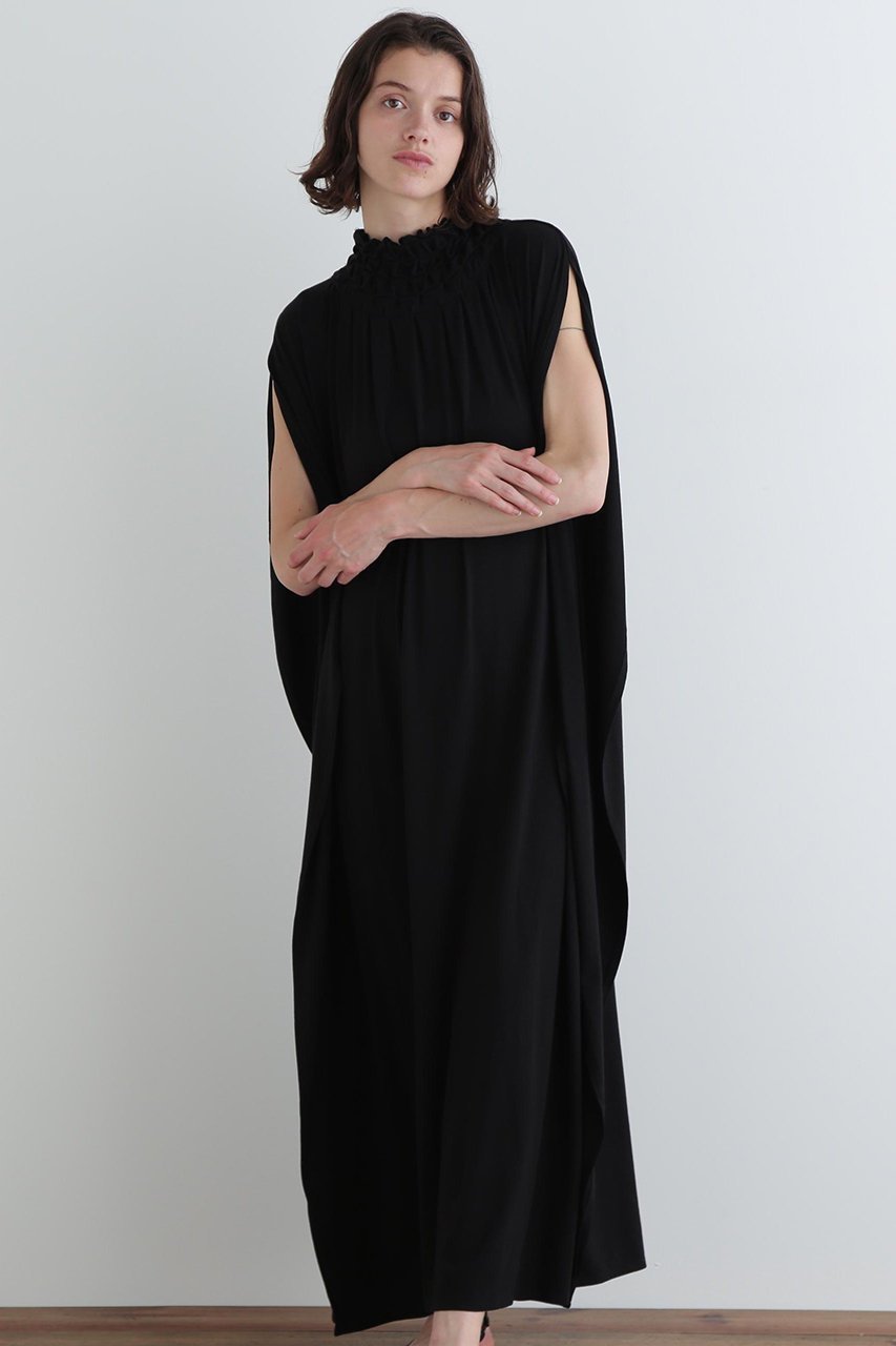 【ル フィル/LE PHIL】のエンブロイダリージャージワンピース 人気、トレンドファッション・服の通販 founy(ファニー) 　ファッション　Fashion　レディースファッション　Ladies' Fashion Online　ワンピース　Dresses　チュニック　Tunic Tops & Dresses　ギャザー　Gather　ジャージ　Jersey　スタンダード　Standard　チュニック　Tunic　ドレス　Dress　ドレープ　Drape　フォルム　Form　ロング　Long　再入荷　Restock/Back In Stock/Re Arrival　other-3|ID: prp329100004599381 ipo3291000000032694730