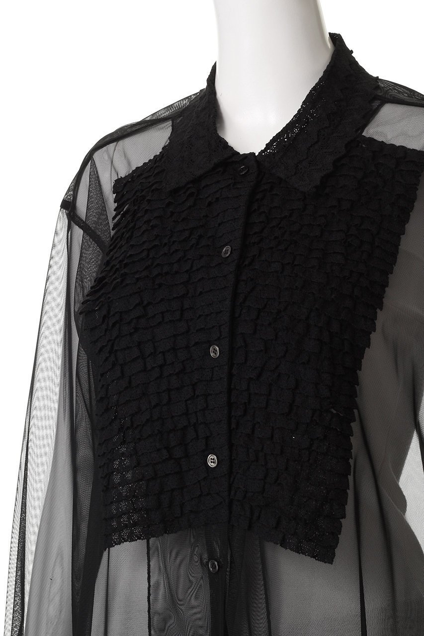 【ガリャルダガランテ/GALLARDAGALANTE】の【HERITANOVUM】ラッフルボザムシャツ 人気、トレンドファッション・服の通販 founy(ファニー) 　ファッション　Fashion　レディースファッション　Ladies' Fashion Online　トップス・カットソー　Tops/Tshirt　シャツ/ブラウス　Shirts/Blouses　インナー　Inner　キャミソール　Camisole　シアー　Sheer　スタンダード　Standard　スリーブ　Sleeve　チュール　Tulle　レース　Race　ロング　Long　エレガント 上品　Elegant　NEW・新作・新着・新入荷　New Arrivals　other-5|ID: prp329100004599382 ipo3291000000032694738