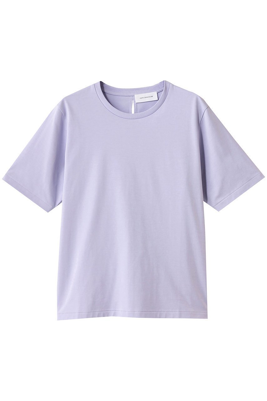【ガリャルダガランテ/GALLARDAGALANTE】の【HERITANOVUM】オーガニックコットンTシャツ インテリア・キッズ・メンズ・レディースファッション・服の通販 founy(ファニー) 　ファッション　Fashion　レディースファッション　Ladies' Fashion Online　トップス・カットソー　Cut & Sew Tops　シャツ/ブラウス　Elegant Blouses & Button-Ups　ロング / Tシャツ　Longline T-Shirts & Tees　カットソー　Tops & T-Shirts　ショート　Short　シンプル　Simple　スタンダード　Standard　スリーブ　Sleeve　パープル　Purple　ベーシック　Basic　NEW・新作・新着・新入荷　New Arrivals　パープル|ID: prp329100004599385 ipo3291000000032694768