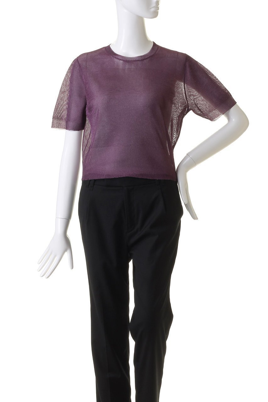 【マルティニーク/martinique】のシアームリネプルオーバー 人気、トレンドファッション・服の通販 founy(ファニー) 　ファッション　Fashion　レディースファッション　Ladies' Fashion Online　トップス・カットソー　Cut & Sew Tops　ニット　Knit Tops & Sweaters　プルオーバー　Pullovers　エレガント 上品　Elegant　トレンド　Trend　パープル　Purple　再入荷　Restock/Back In Stock/Re Arrival　other-2|ID: prp329100004599387 ipo3291000000032694785