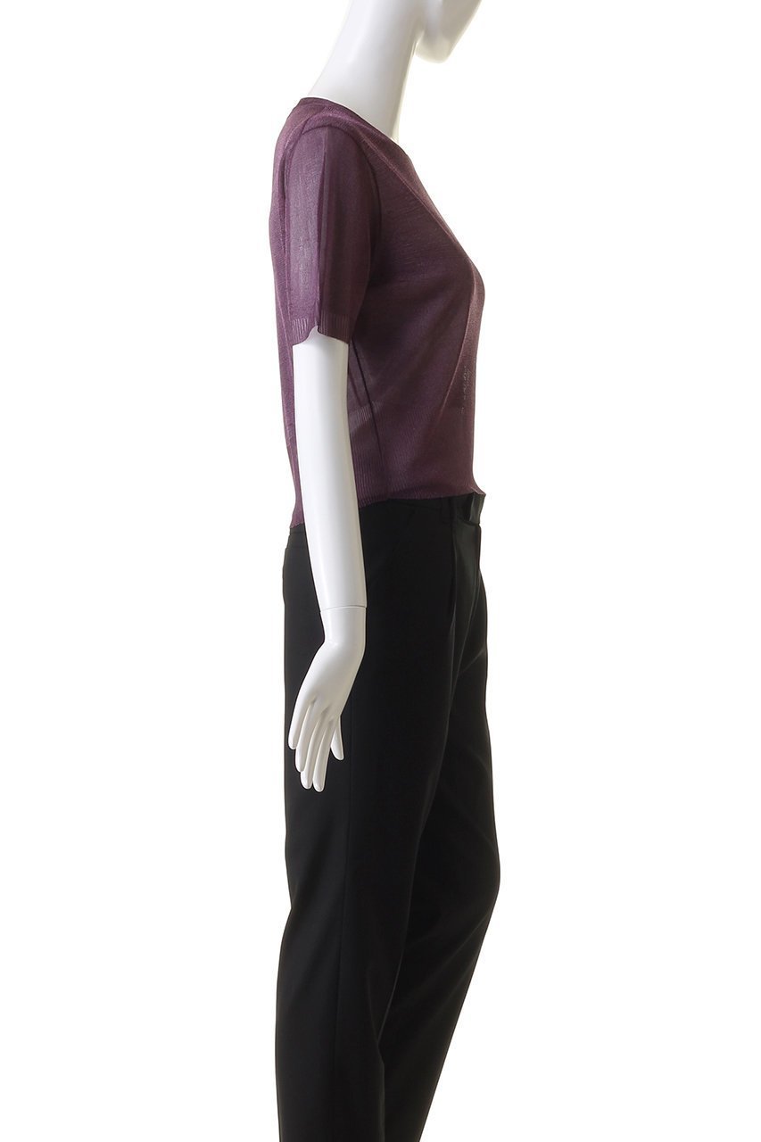 【マルティニーク/martinique】のシアームリネプルオーバー 人気、トレンドファッション・服の通販 founy(ファニー) 　ファッション　Fashion　レディースファッション　Ladies' Fashion Online　トップス・カットソー　Cut & Sew Tops　ニット　Knit Tops & Sweaters　プルオーバー　Pullovers　エレガント 上品　Elegant　トレンド　Trend　パープル　Purple　再入荷　Restock/Back In Stock/Re Arrival　other-3|ID: prp329100004599387 ipo3291000000032694786