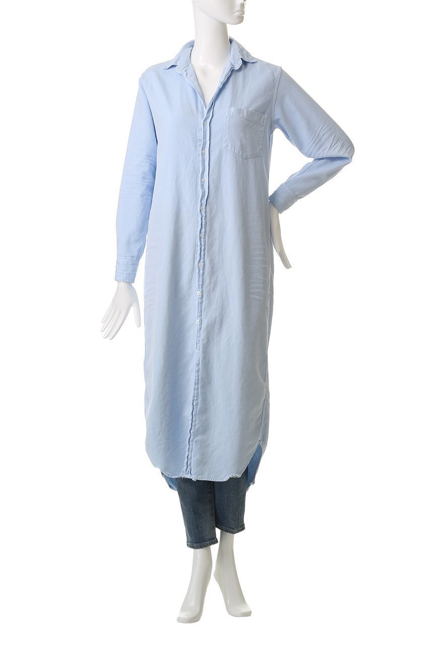 【フランク&アイリーン/Frank&Eileen】のRORY イタリアンフェイマスデニム ブルーロングシャツ 人気、トレンドファッション・服の通販 founy(ファニー) 　ファッション　Fashion　レディースファッション　Fashion for Women　トップス・カットソー　Cut & Sew Tops　シャツ・ブラウス・オフィスカジュアル　Elegant Blouses & Button-Ups　スリーブ　Sleeve, Long Sleeve / Short Sleeve　ロング　Long, Long-Length　other-2|ID: prp329100004599388 ipo3291000000036034874