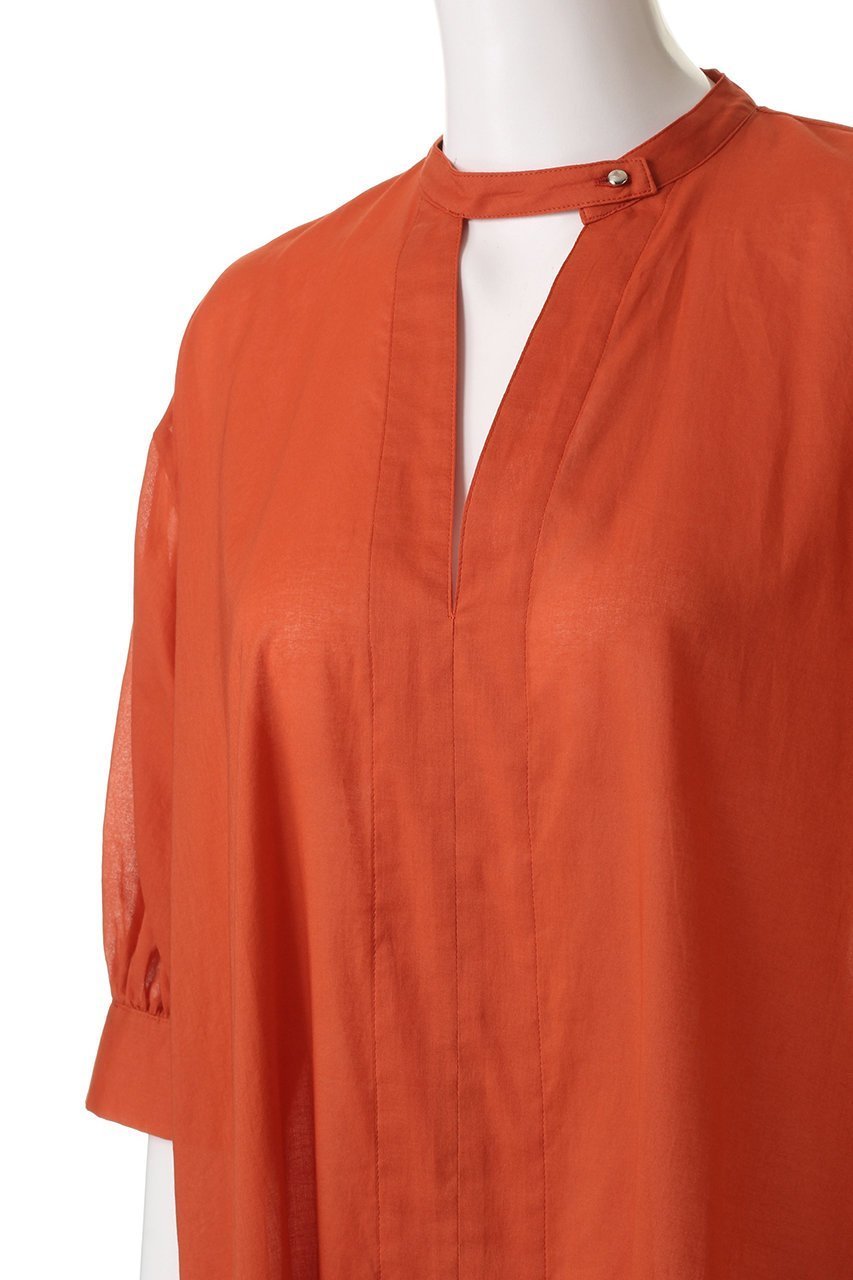 【ミディウミソリッド/MIDIUMISOLID】のstand collar skipper OP ワンピース 人気、トレンドファッション・服の通販 founy(ファニー) 　ファッション　Fashion　レディースファッション　Fashion for Women　ワンピース　Dresses　チュニック　Tunic Tops & Dresses　スキッパー　Skipper, Open Collar　スタイリッシュ　Stylish, Fashionable　スタンド　Stand Collar, Upright Stand　チュニック　Tunic, Long Top　フェミニン　Feminine, Girly　ロング　Long, Long-Length　other-5|ID: prp329100004599390 ipo3291000000035848885