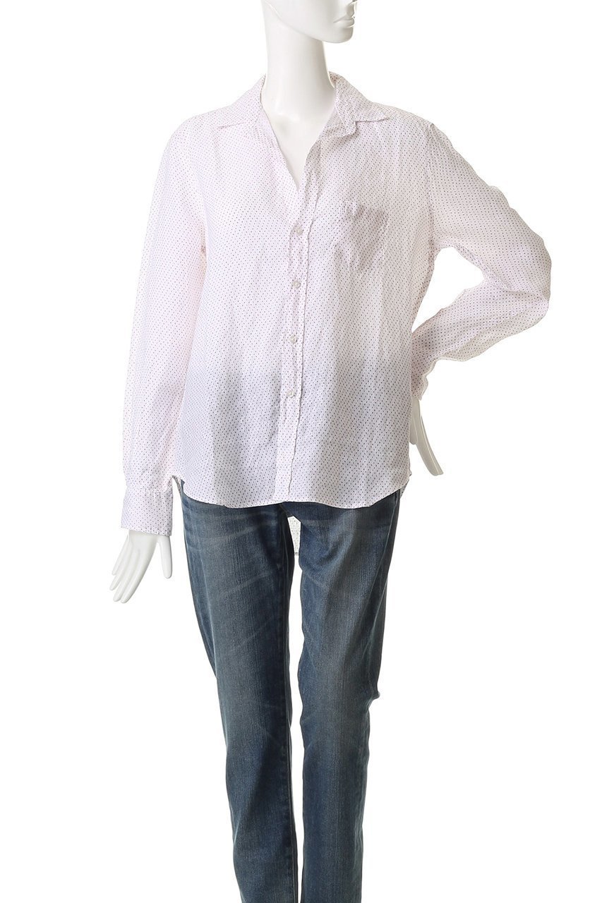 【フランク&アイリーン/Frank&Eileen】のEILEEN イタリアンリネン ナンバープリントシャツ 人気、トレンドファッション・服の通販 founy(ファニー) 　ファッション　Fashion　レディースファッション　Fashion for Women　トップス・カットソー　Cut & Sew Tops　シャツ・ブラウス・オフィスカジュアル　Elegant Blouses & Button-Ups　スリーブ　Sleeve, Long Sleeve / Short Sleeve　ボトム　Bottoms, Lower Wear　リネン　Linen, Linen Fabric　ロング　Long, Long-Length　無地　Plain, Solid Color　other-2|ID: prp329100004599393 ipo3291000000035613818